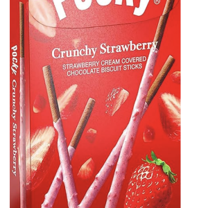 GLICO Pocky Crunchy Strawberry Covered Chocolate Biscuit Sticks 1.79 oz